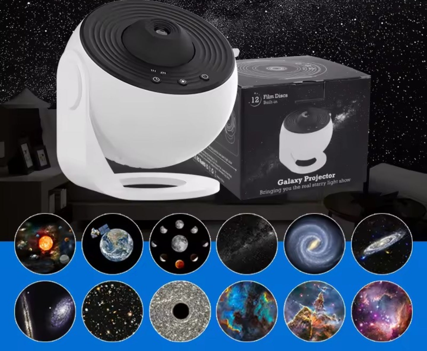 Lámpara Proyectora Galaxia – Ambiente Mágico